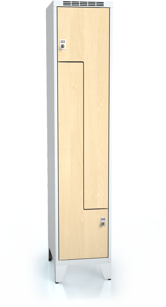 Cloakroom locker Z-shaped doors ALDERA with feet 1920 x 400 x 500